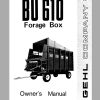Gehl Forage Box BU610 Operators Manual 901651A 1