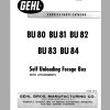 Gehl Forage Box BU80 BU81 BU82 BU83 BU84 Operators Manual 903547A 1