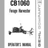 Gehl Forage Harvester CB1060 CB1065 Operators Manual 903600A 1