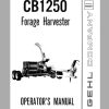 Gehl Forage Harvester CB1250 Operators Manual 902567A 1