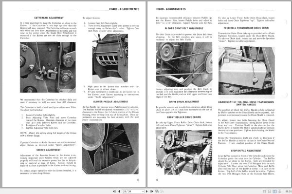 Gehl Forage Harvester CB400 Operators Manual 901557A 2
