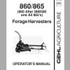 Gehl Forage Harvesters CB860 CB865 Operators Manual 904967A 1 1