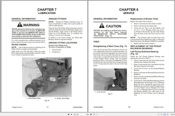 Gehl Hay Attachment HA1210 Operators Manual 907083A 2