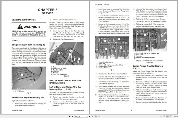 Gehl Hay Attachment HA1240 Operators Manual 908141A 2