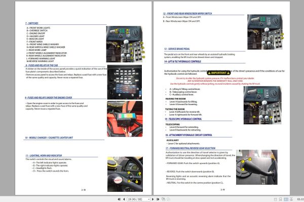 Gehl Manitou MXT 840 Operators Manual Perkins Monoleve 53109859C 2