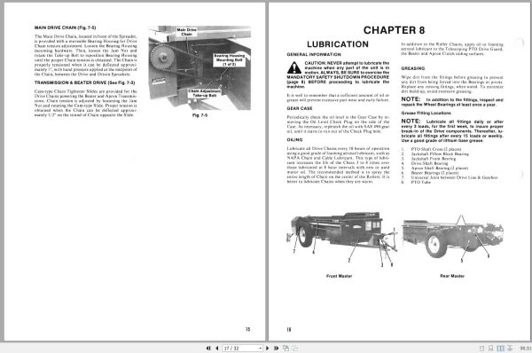 Gehl Manure Spreader MS113 Operators Manual 903737A 2