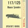 Gehl Manure Spreader MS117 MS125 Operators Manual 903696A 1