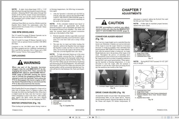 Gehl Scavenger Manure Spreaders MS309 MS312 MS315 MS322 Operators Manual 907073A 2