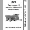 Gehl Scavenger Waste Spreaders HD329 MS329 Operators Manual 904850A 1