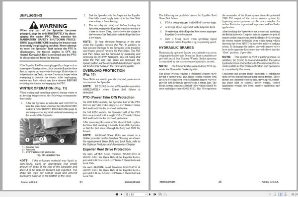 Gehl Scavenger Waste Spreaders HD329 MS329 Operators Manual 904850A 2