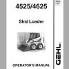 Gehl Skid Steer Loader 4525 4625 Operators Manual 906698A 1