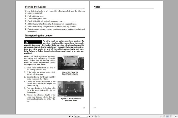 Gehl Skid Steer Loader R134 Operators Manual 50111947B 2