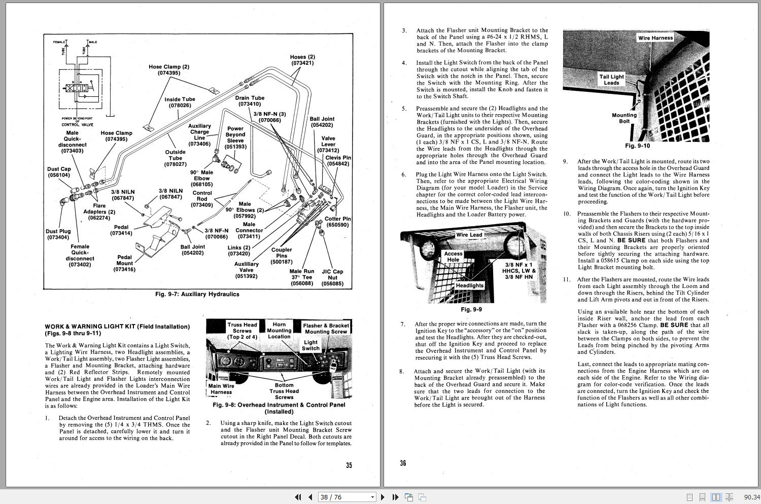 Gehl Skid Steer Loader SL3510 SL3610 Operator's Manual 903654A