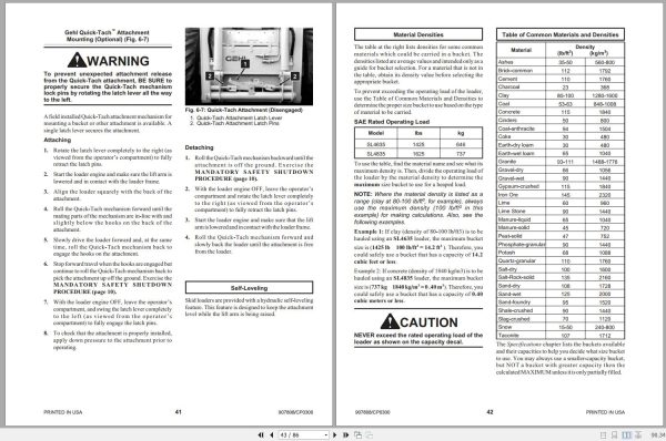 Gehl Skid Steer Loader SL4635 SL4835 Operators Manual 907808 2