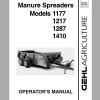 Gehl Spreaders MS1177 MS1217 MS1287 MS1410 Operators Manual 907540D 1