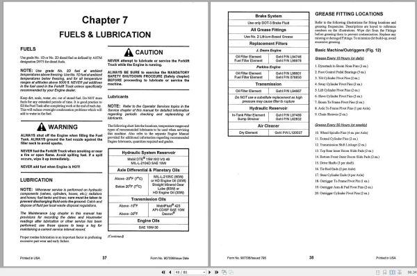 Gehl Telescopic Boom Forklift 883 Operators Manual 907336A 2
