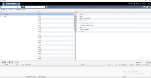 General Motors GMBR Brazil EPC 02.2022 Spare Parts Catalog DVD 1