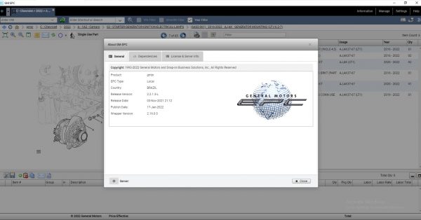 General Motors GMBR Brazil EPC 02.2022 Spare Parts Catalog DVD 8