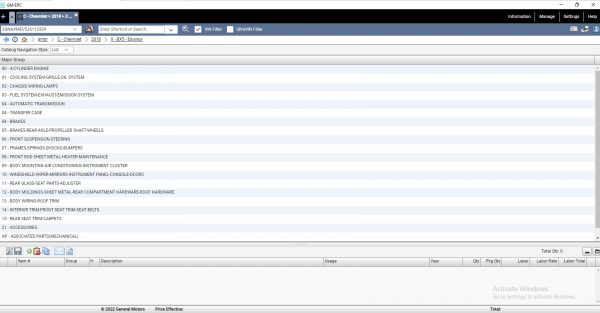 General Motors GMBR Brazil EPC 02.2022 Spare Parts Catalog DVD 9