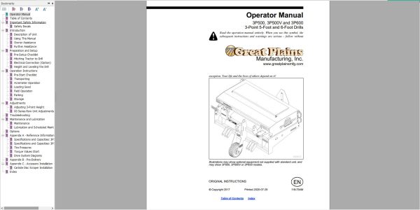 Great Plains Agricultural 11.9GB PDF Operator Manuals Parts Manual DVD 2