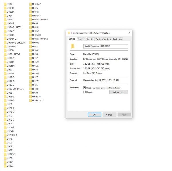 Hitachi Excavator UH 3.52GB Parts Catalog and Service Manual PDF DVD 1