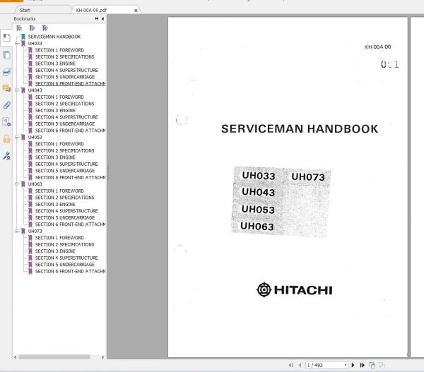 Hitachi Excavator UH 4.0 GB Updated New PDF Parts Catalog and Service Manual DVD 3