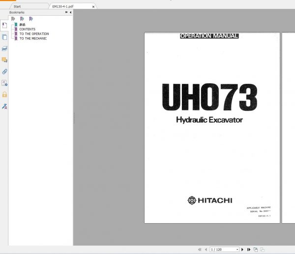 Hitachi Excavator UH 4.0 GB Updated New PDF Parts Catalog and Service Manual DVD 5