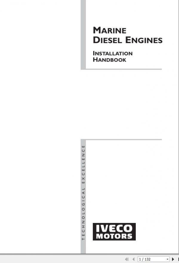 Iveoco Motors Marine Diesel Engine Installation Handbook P3D63Z001E 1