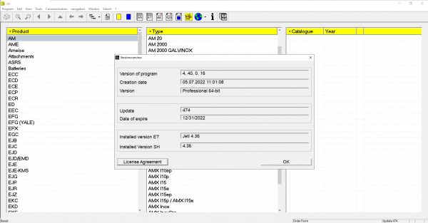 JUNGHEINRICH JETI ForkLift ET v4.36 Updated 474 07.2022 Spare Parts Catalog Full Instruction DVD 2