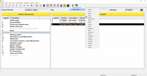 JUNGHEINRICH JETI ForkLift ET v4.36 Updated 474 07.2022 Spare Parts Catalog Full Instruction DVD 8