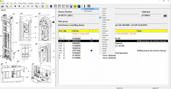 JUNGHEINRICH JETI ForkLift ET v4.36 Updated 475 07.2022 Spare Parts Catalog Full Instruction DVD 6