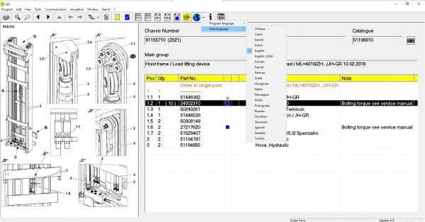 JUNGHEINRICH JETI ForkLift ET v4.36 Updated 475 07.2022 Spare Parts Catalog Full Instruction DVD 7