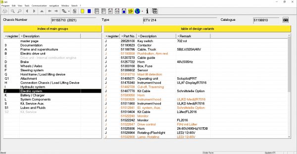 JUNGHEINRICH JETI ForkLift ET v4.36 Updated 475 07.2022 Spare Parts Catalog Full Instruction DVD 9