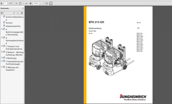 JUNGHEINRICH JETI ForkLift SH v4.36 DE Updated DE01 DE11 07.2022 Service Information 5