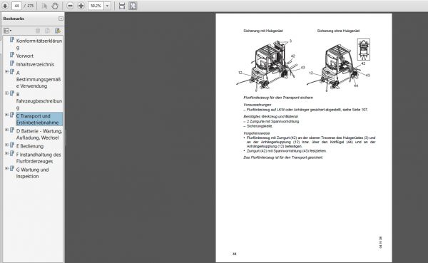 JUNGHEINRICH JETI ForkLift SH v4.36 DE Updated DE01 DE11 07.2022 Service Information 6