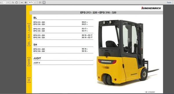 JUNGHEINRICH JETI ForkLift SH v4.36 EN Updated EN01 EN11 07.2022 Service Information 3