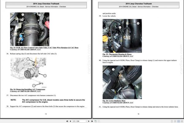 Jeep Cherokee Trailhawk 2.0L Diesel 2014 Engine Service Information 2