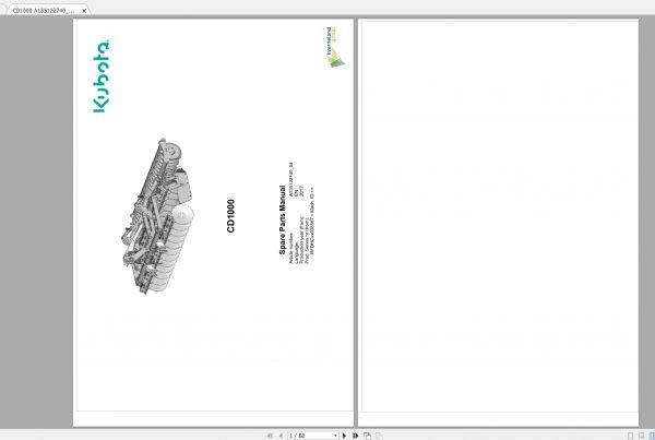 Kubota Agricutulral Implements 2.11GB Collection Spare Parts Catalog PDF DVD 2