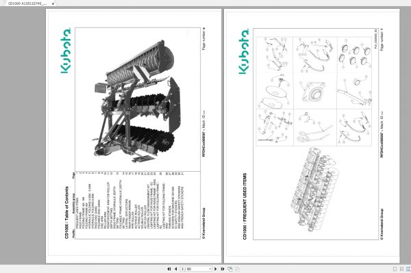 Kubota Agricutulral Implements 2.11GB Collection Spare Parts Catalog PDF DVD 3