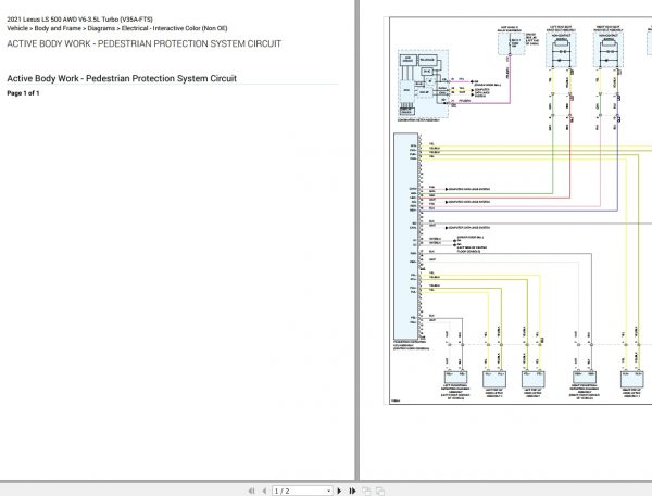Lexus LS 500 AWD V6 3.5L Turbo V35A FTS Electrical Wiring Diagram 2021 1