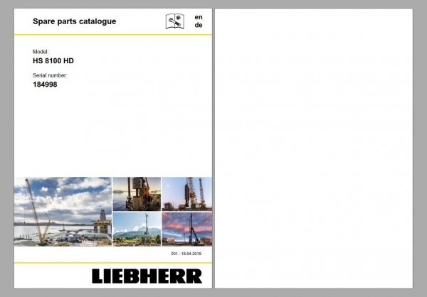 Liebherr Crane HS HSG Operating Manual Spare Parts Catalogue Technical Information DVD 14