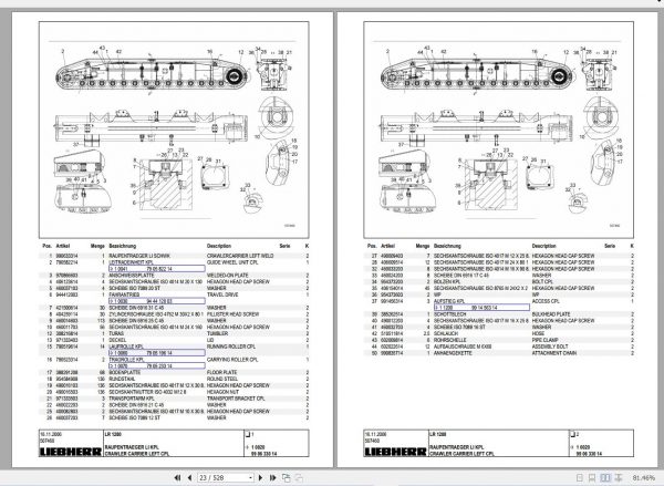 Liebherr Crawler Crane 1.02 GB PDF HS HG HSG LR ETK Spare Parts Catalogue DVD 7