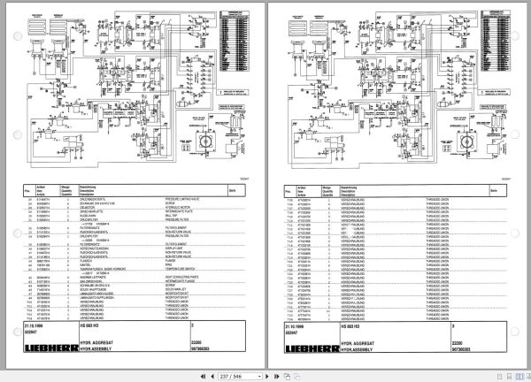 Liebherr Crawler Crane HS833 HD 187252 Technical Information Parts Manual Operating Manual 1999 EN DE 3