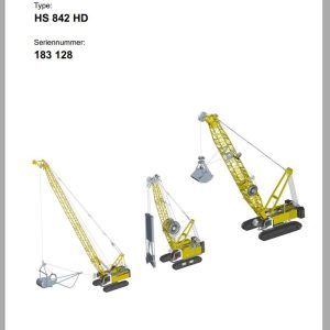 Liebherr Crawler Crane HS841 HD 183128 Parts Manual Operating Manual 1997 EN DE 1