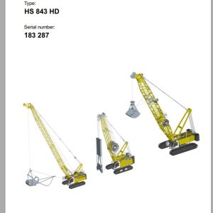 Liebherr Crawler Crane HS843 HD 183287 Technical Information Parts Manual Operating Manual 1996 EN DE 2