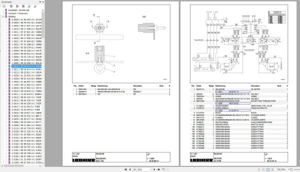 Liebherr Crawler Crane HS845 HD 183463 Technical Information Parts Manual Operating Manual 2007 EN DE 3
