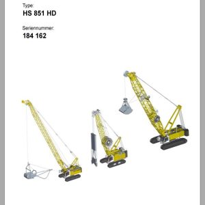 Liebherr Crawler Crane HS851 HD 184162 Parts Manual 1991 EN DE