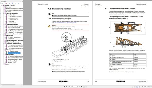Liebherr Crawler Crane HSG 5 18 180187 Technical Information Parts Manual Operating Manual 2019 4