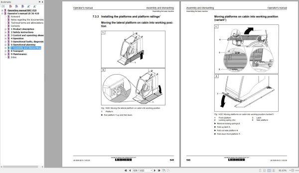 Liebherr Crawler Crane LB 36 410 115925 Technical Information Parts Manual Operating Manual 2017 EN DE 4