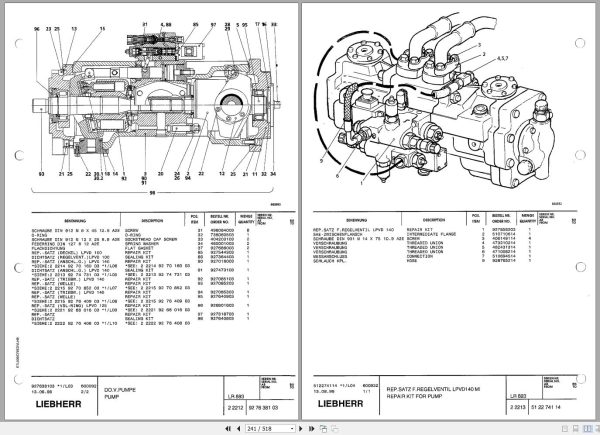 Liebherr Crawler Crane LR 1250 188102 Technical Information Parts Manual Operating Manual 2011 EN DE NL 2
